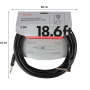 Кабель инструментальный FENDER CABLE PROFESSIONAL SERIES 18.6' ANGLED BLACK