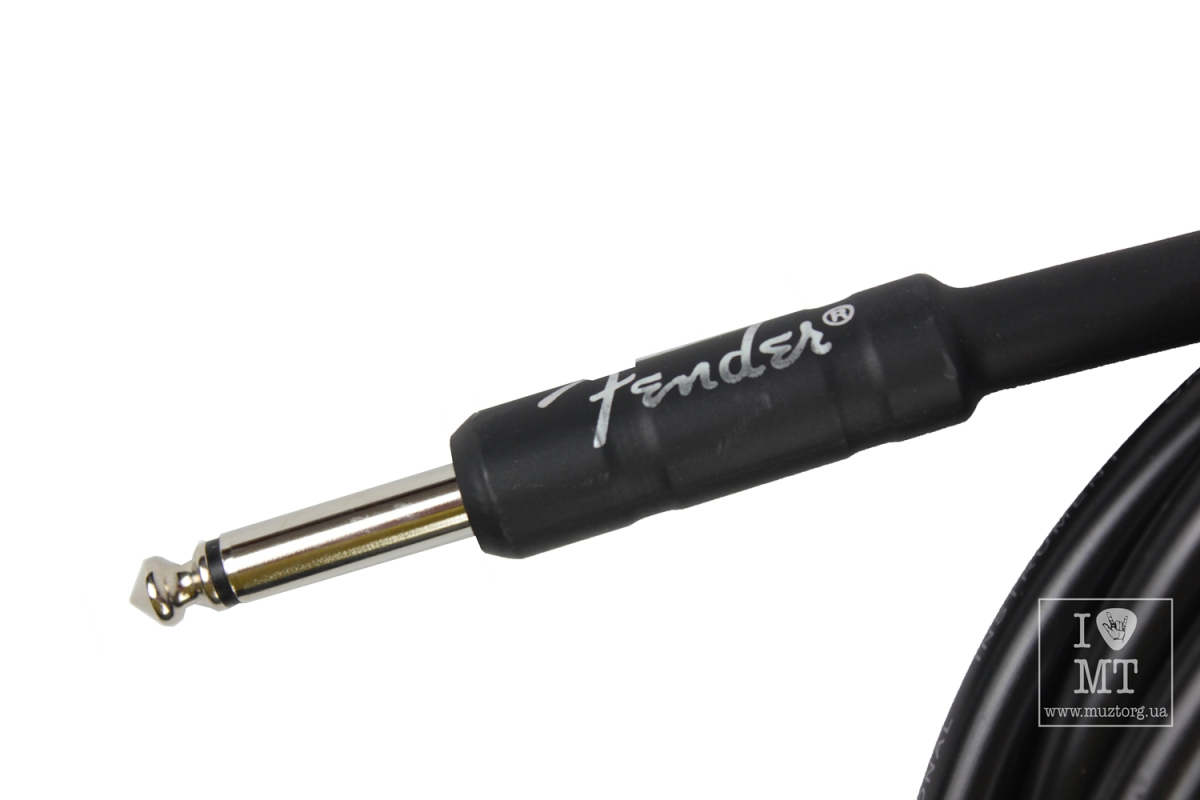 Кабель инструментальный FENDER CABLE PROFESSIONAL SERIES 18.6' ANGLED BLACK
