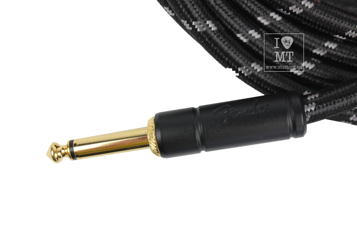 Кабель инструментальный FENDER CABLE DELUXE SERIES 18.6' BLACK TWEED