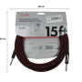 Кабель інструментальний FENDER CABLE PROFESSIONAL SERIES 15' RED TWEED
