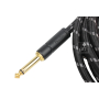 Kabel instrumentalny FENDER CABLE DELUXE SERIES 15' ANGLED BLACK TWEED