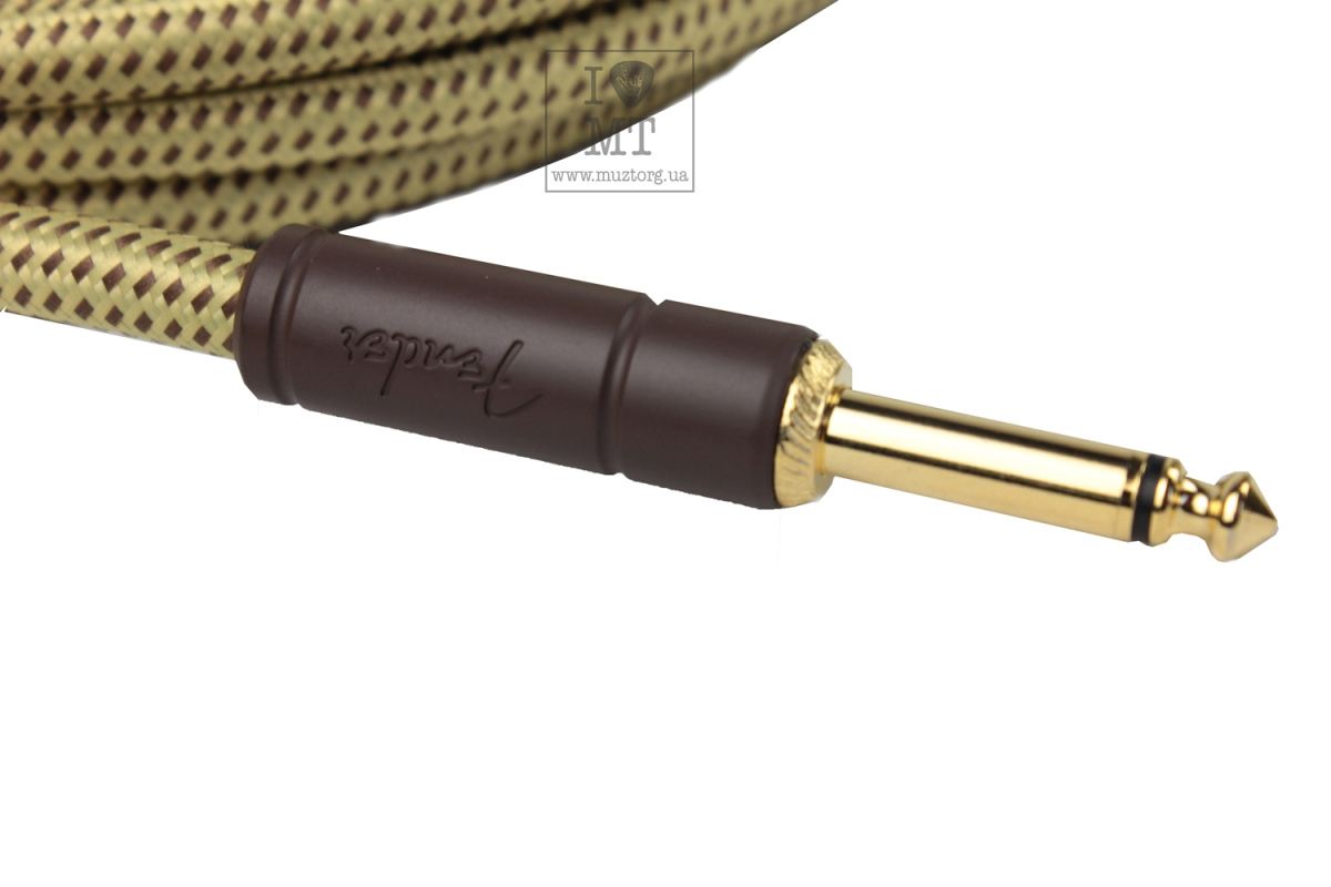 Кабель инструментальный FENDER CABLE DELUXE SERIES 15' ANGLED TWEED