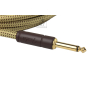 Кабель инструментальный FENDER CABLE DELUXE SERIES 15' ANGLED TWEED