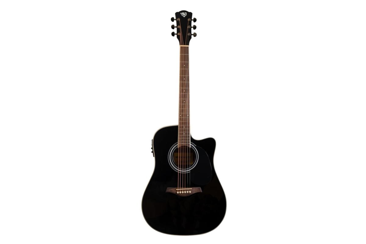 ROCKDALE Maverick D6 CE BLACK GLOSS electro-acoustic guitar