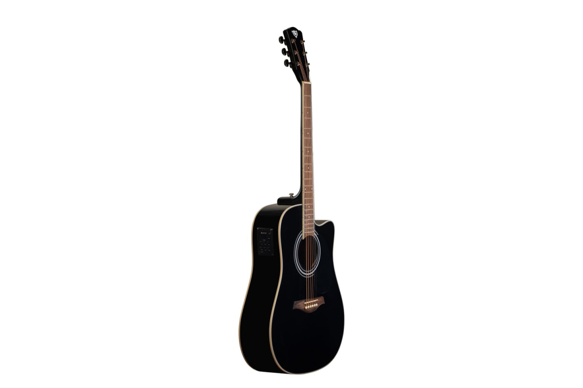 ROCKDALE Maverick D6 CE BLACK GLOSS electro-acoustic guitar