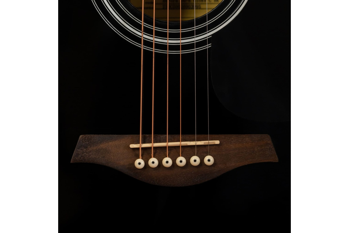 ROCKDALE Maverick D6 CE BLACK GLOSS electro-acoustic guitar