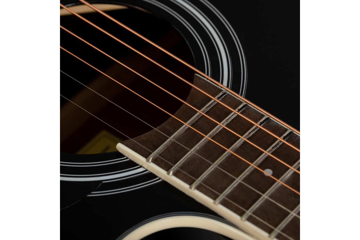 ROCKDALE Maverick D6 CE BLACK GLOSS electro-acoustic guitar
