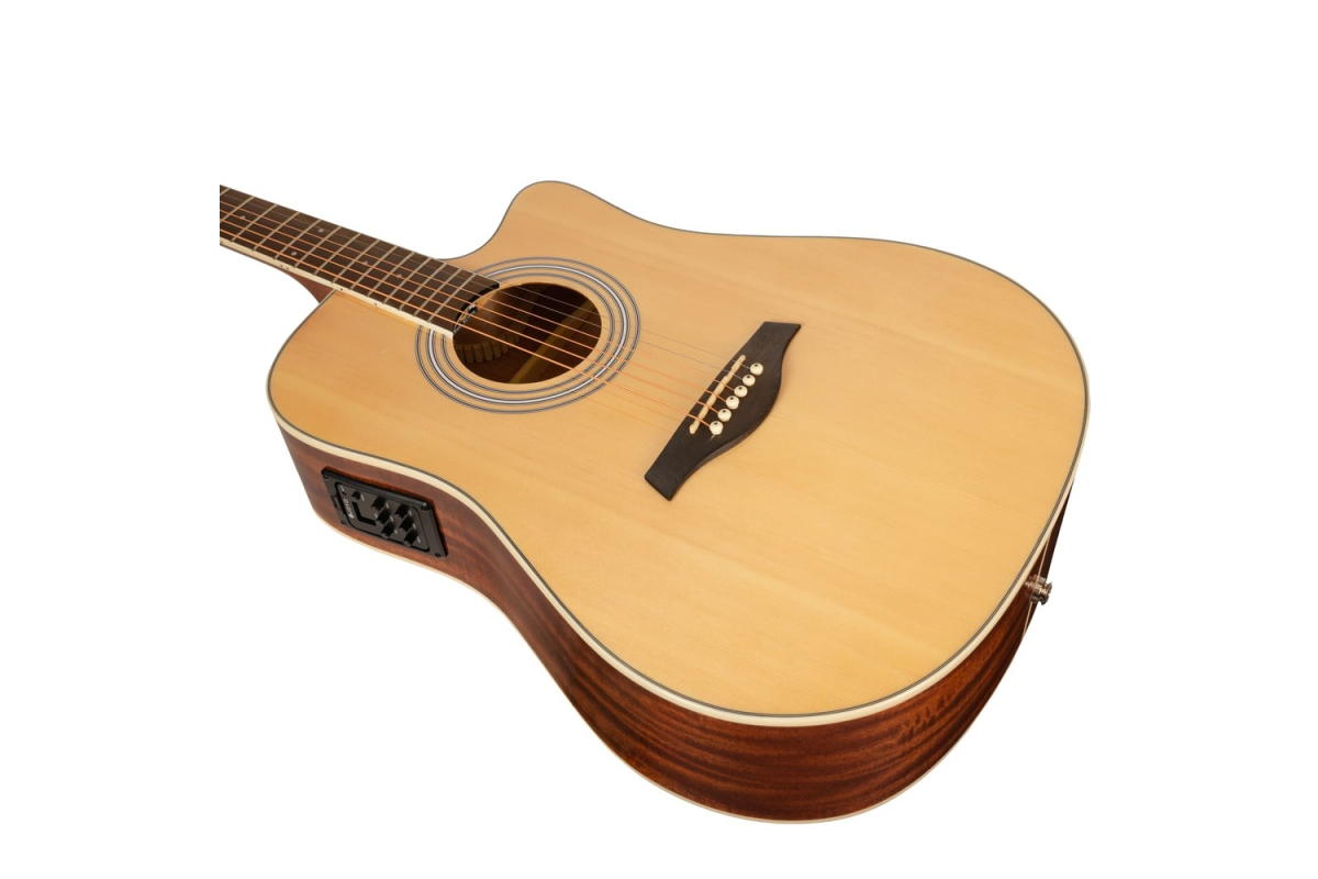 ROKDALE Maverick D6 CE NATURAL GLOSS electro-acoustic guitar