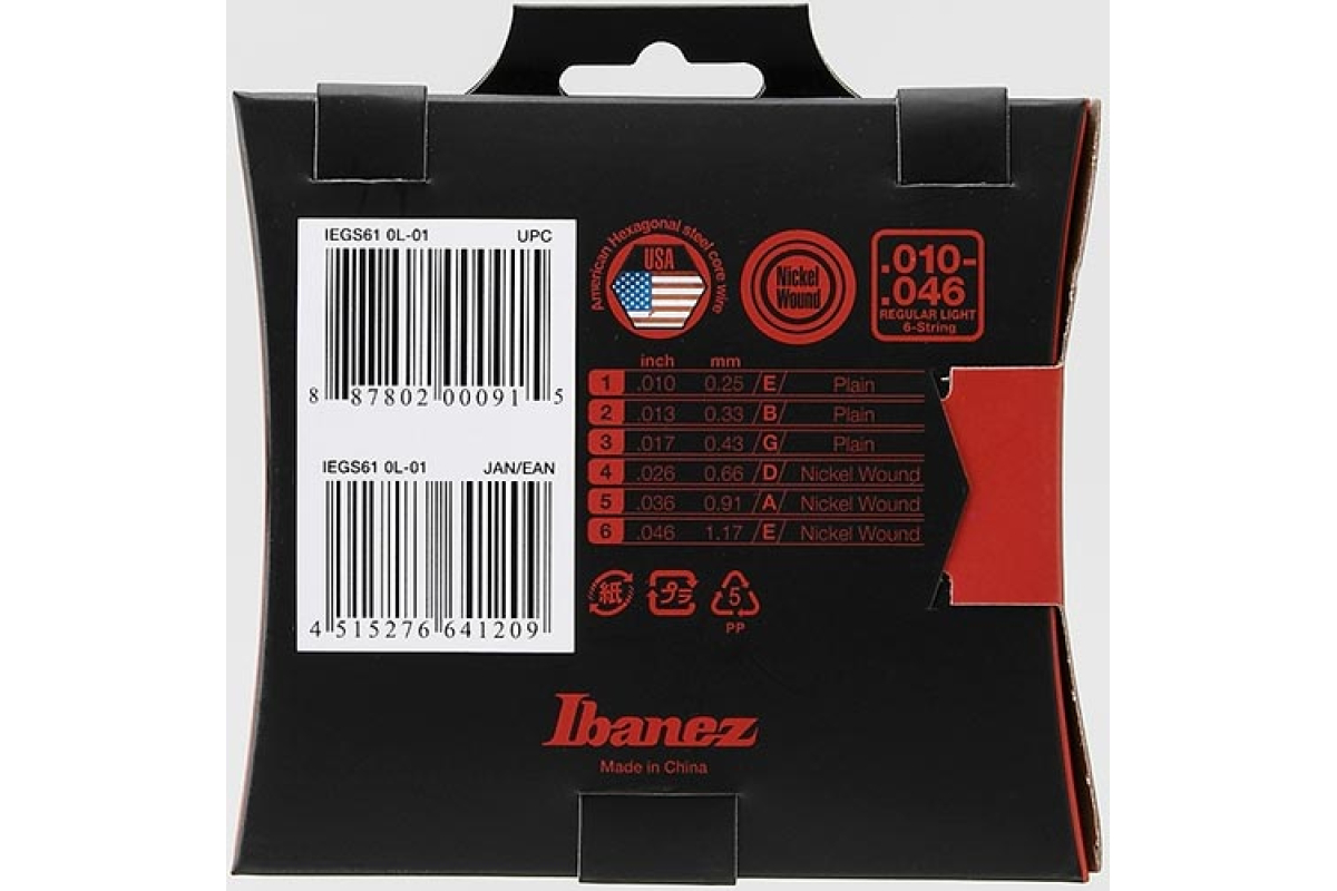 Struny do gitar elektrycznych IBANEZ IEGS61 ELECTRIC GUITARS STRING 10-46