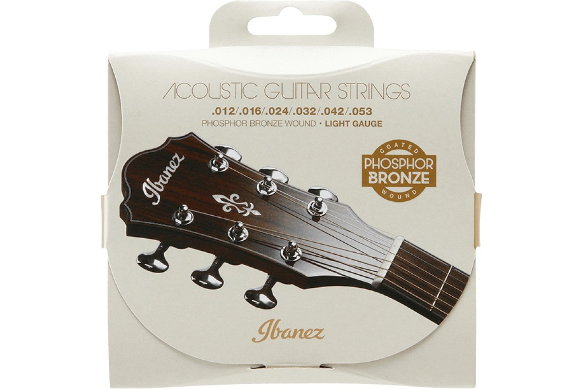 Struny do gitar akustycznych IBANEZ IACSP6C ACOUSTIC GUITAR STRING 12-53 COATED