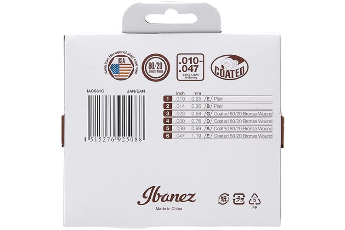 Струны для акустических гитар IBANEZ IACS61C ACOUSTIC GUITAR STRING 10-47