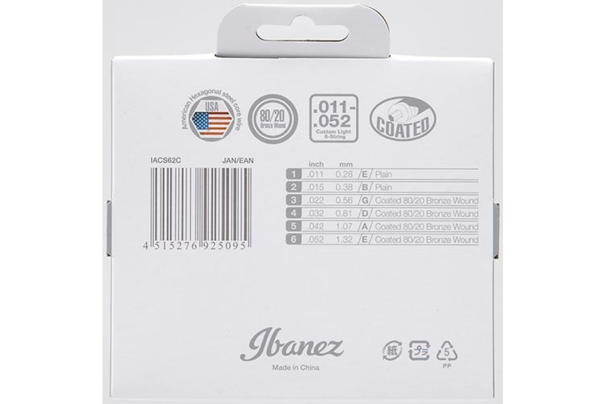 Struny do gitar akustycznych IBANEZ IACS62C ACOUSTIC GUITAR STRING 11-52