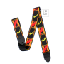Kytarový popruh FENDER STRAP 2" MONOGRAMMED BLACK/YELLOW/RED