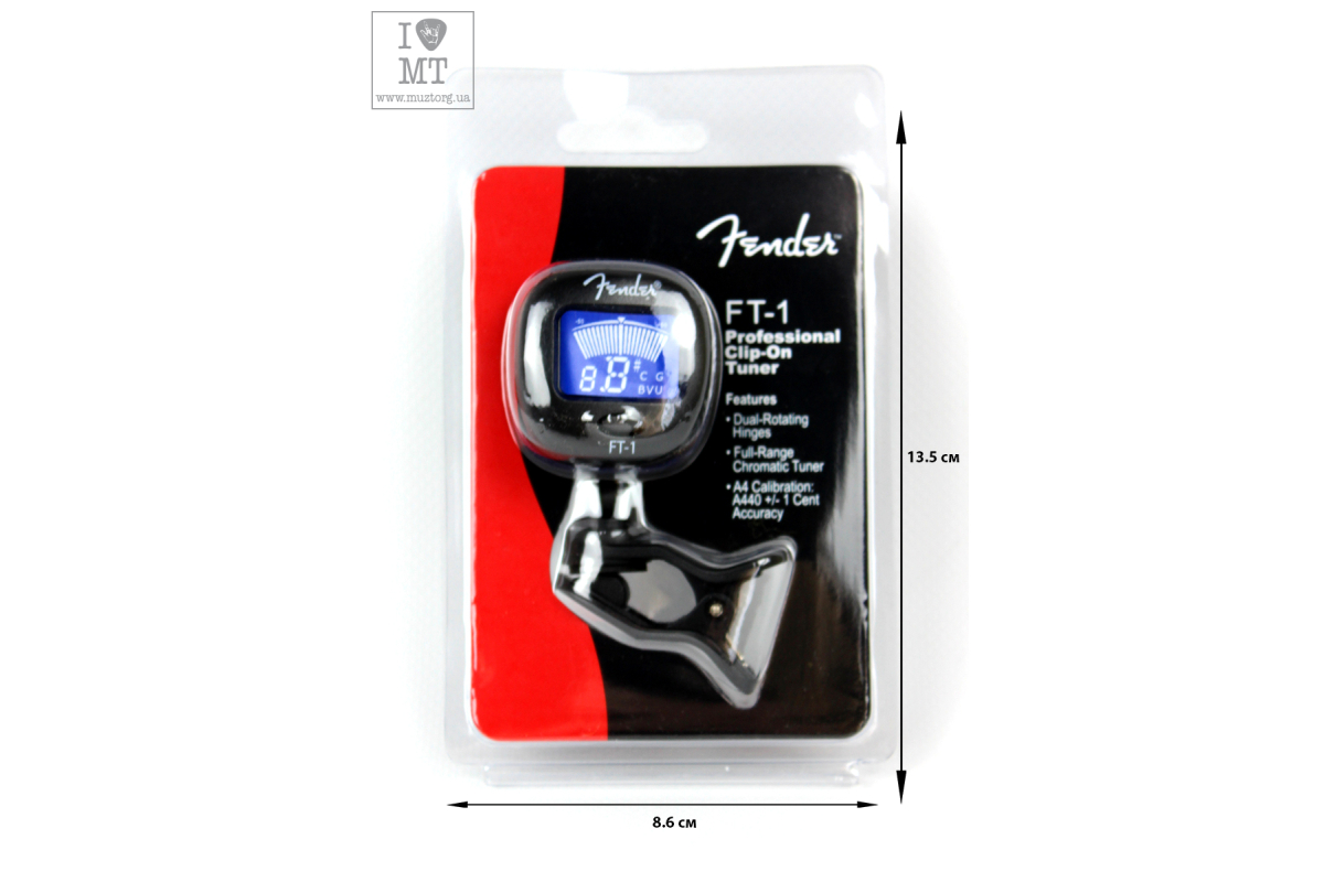 Тюнер FENDER FT-1 PRO CLIP-ON TUNER BLACK