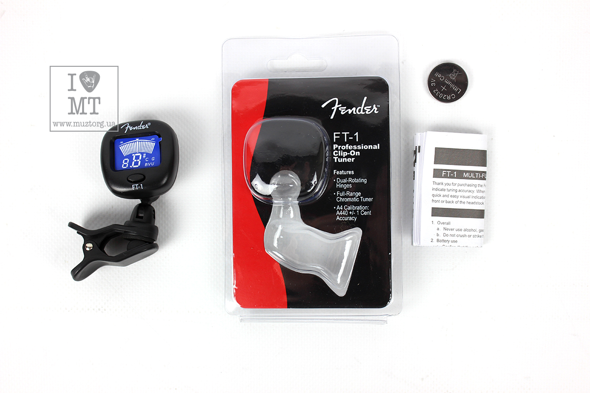 Тюнер FENDER FT-1 PRO CLIP-ON TUNER BLACK