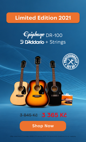 Epiphone DR-100 with D'Addario Strings 