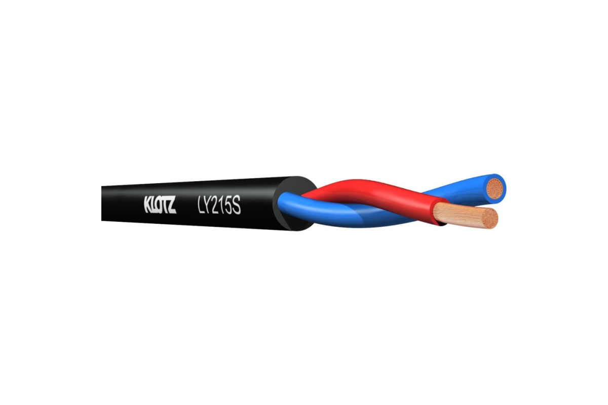 Kabel akustyczny pomiędzy KLOTZ LY215S TWINAXIAL SPEAKER CABLE