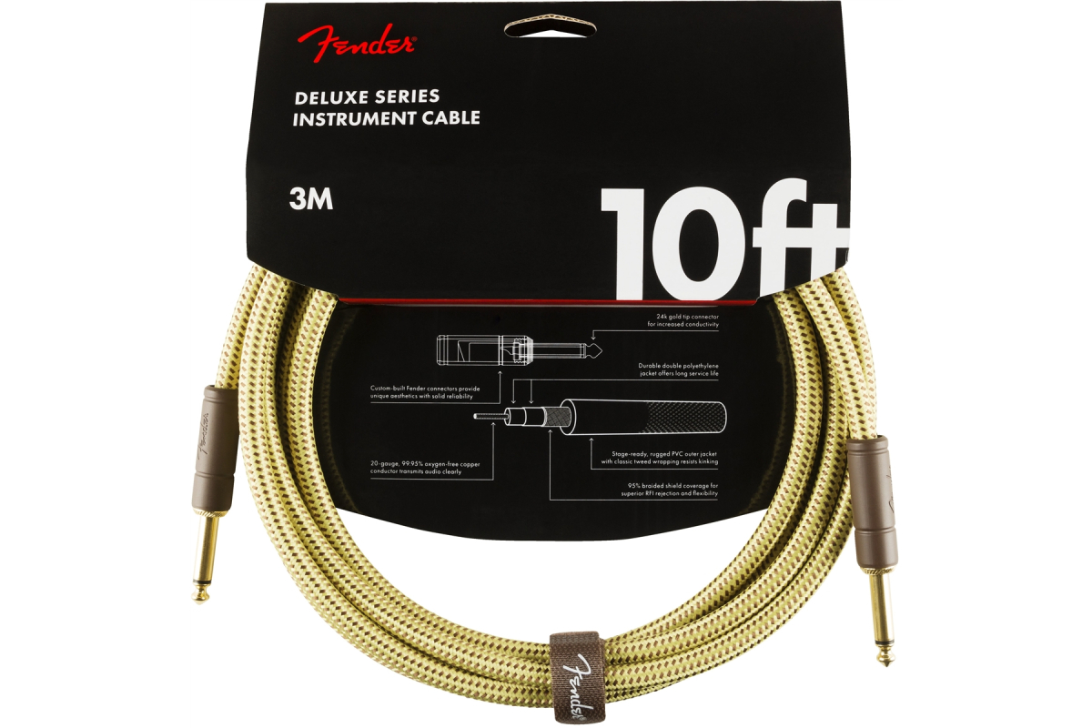 Kabel instrumentowy FENDER CABLE DELUXE SERIES 10' TWEED