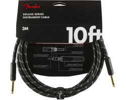 FENDER CABLE DELUXE SERIES 10' BLACK TWEED Instrument Cable