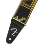 Pasek gitarowy FENDER STRAP 2" WEIGHLESS MONOGRAMMED BLACK/YELLOW/BROWN