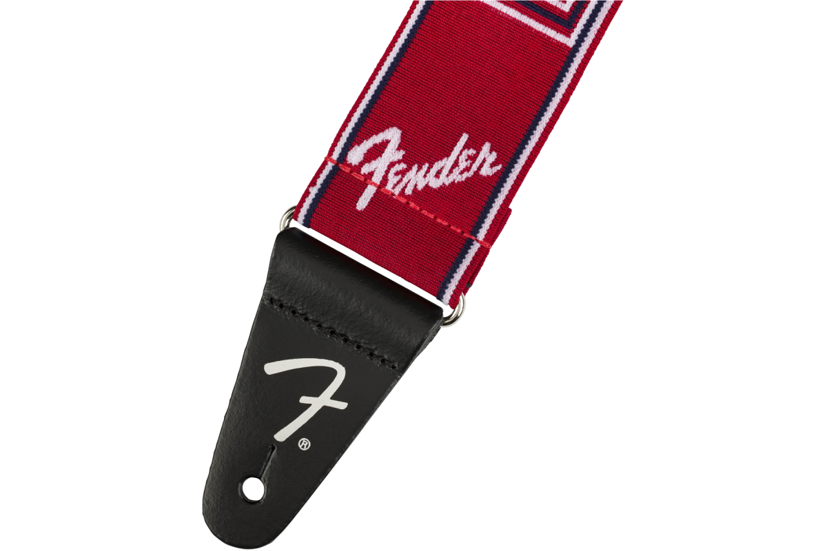 Pasek gitarowy FENDER STRAP 2" WEIGHLESS MONOGRAMMED RED/WHITE/BLUE