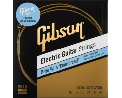Struny pro elektrické kytary GIBSON SEG-BWR9 BRITE WIRE REINFORCED 9-42 ULTRA-LIGHT