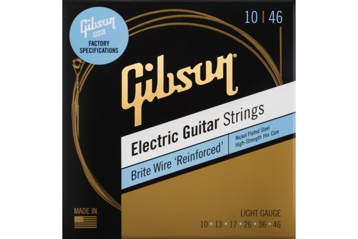 Струны для электрогитар GIBSON SEG-BWR10 BRITE WIRE REINFORCED 10-46 LIGHT