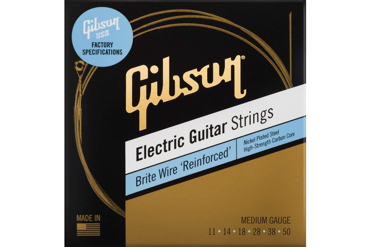 Struny pro elektrické kytary GIBSON SEG-BWR11 BRITE WIRE REINFORCED 11-50 MEDIUM