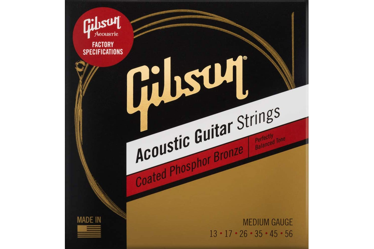 Struny do gitar akustycznych GIBSON SAG-CPB13 COATED PHOSPHOR BRONZE ACOUSTIC GUITAR STRINGS 13-56 MEDIUM