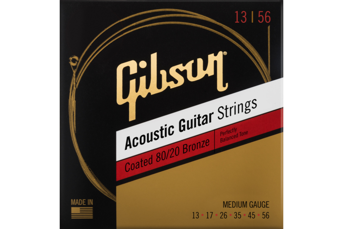 Struny pro akustické kytary GIBSON SAG-CBRW13 COATED 80/20 BRONZE ACOUSTIC GUITAR STRINGS MEDIUM