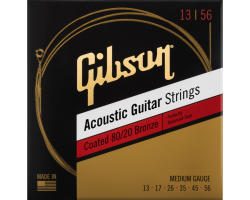 Struny pro akustické kytary GIBSON SAG-CBRW13 COATED 80/20 BRONZE ACOUSTIC GUITAR STRINGS MEDIUM