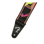 Kytarový popruh FENDER STRAP 2" NEON MONOGRAMMED YELLOW PINK