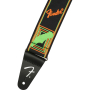 Ремень гитарный FENDER STRAP 2" NEON MONOGRAMMED GREEN ORANGE
