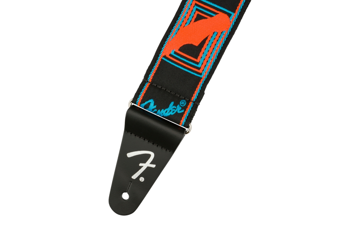 Ремень гитарный FENDER STRAP 2" NEON MONOGRAMMED BLUE ORANGE