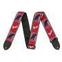 Pasek gitarowy FENDER STRAP 2" MONOGRAMMED RED WHITE BLUE