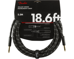 FENDER CABLE DELUXE SERIES 18.6' BLACK TWEED Instrument Cable