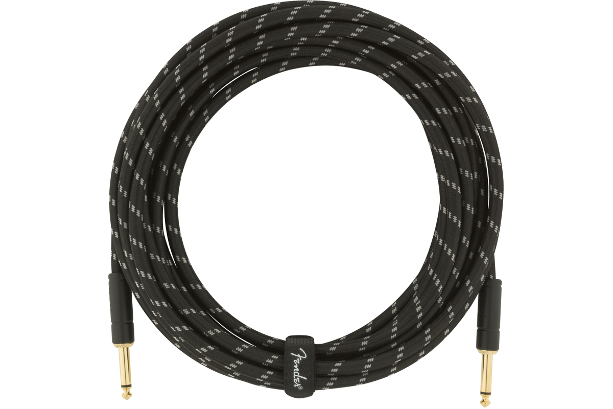 Кабель инструментальный FENDER CABLE DELUXE SERIES 18.6' BLACK TWEED