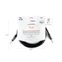 Кабель інструментальний FENDER CABLE PROFESSIONAL SERIES 15' BLACK