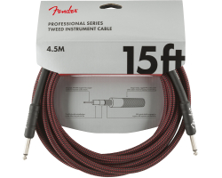 FENDER CABLE PROFESSIONAL SERIES 15' RED TWEED