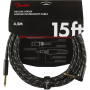 Kabel instrumentalny FENDER CABLE DELUXE SERIES 15' ANGLED BLACK TWEED