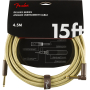 Кабель инструментальный FENDER CABLE DELUXE SERIES 15' ANGLED TWEED