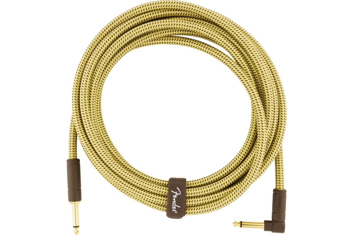 Кабель инструментальный FENDER CABLE DELUXE SERIES 15' ANGLED TWEED