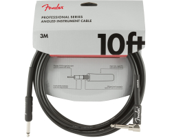 FENDER CABLE PROFESSIONAL SERIES 10' ANGLED BLACK Instrument Cable