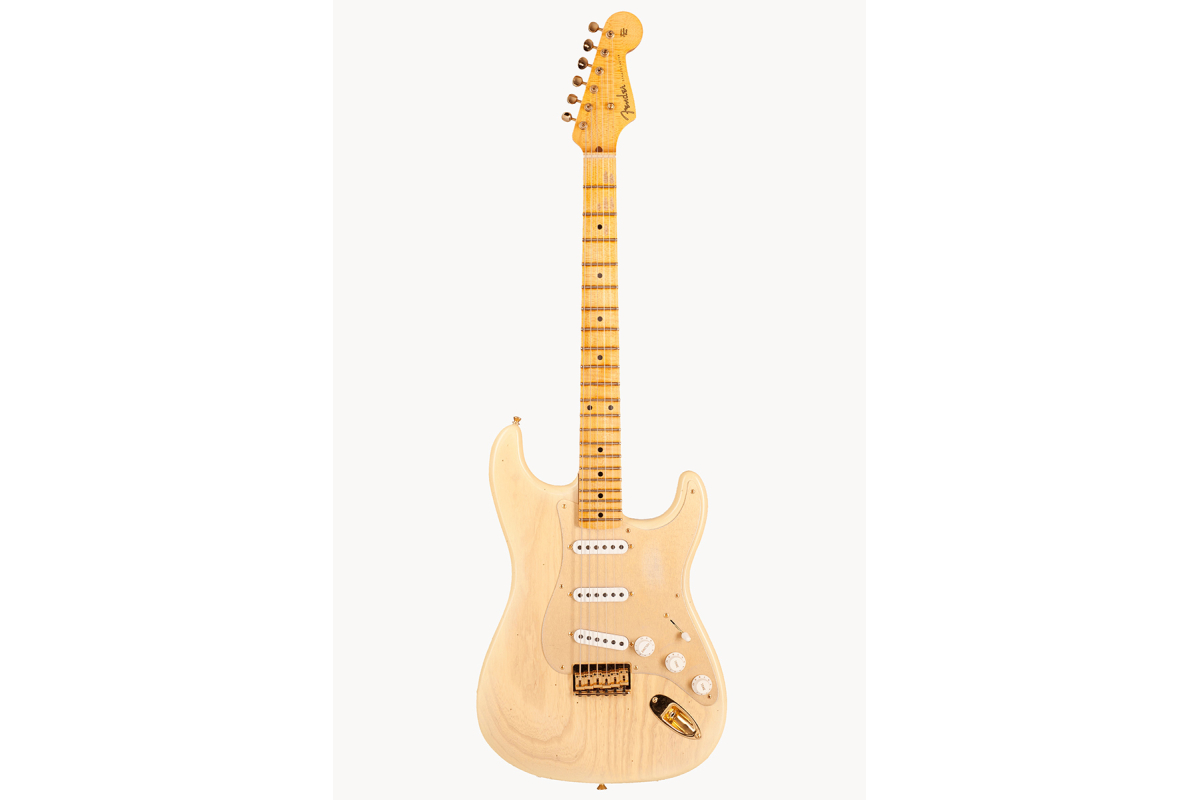Gitara elektryczna FENDER CUSTOM SHOP LIMITED EDITION '55 HARDTAIL STRATOCASTER JOURNEYMAN RELIC GOLD HARDWARE NATURAL BLONDE