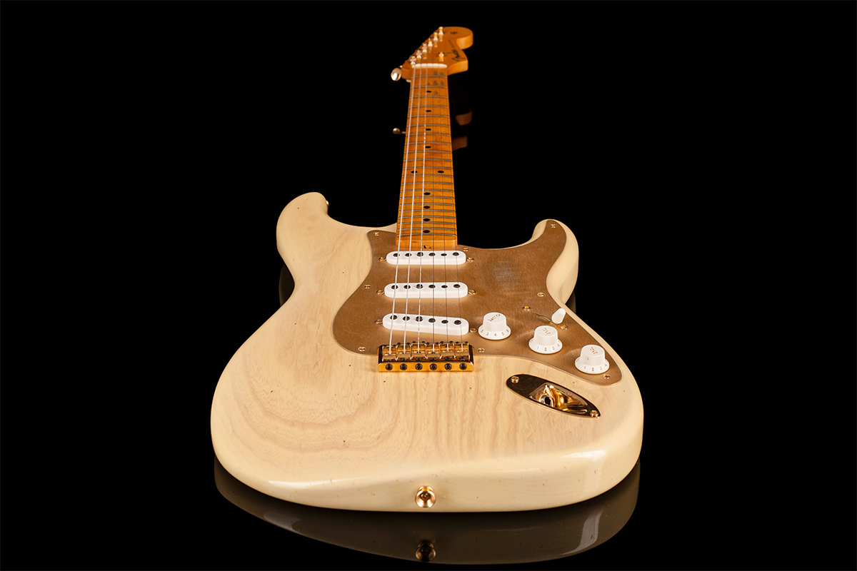 Gitara elektryczna FENDER CUSTOM SHOP LIMITED EDITION '55 HARDTAIL STRATOCASTER JOURNEYMAN RELIC GOLD HARDWARE NATURAL BLONDE