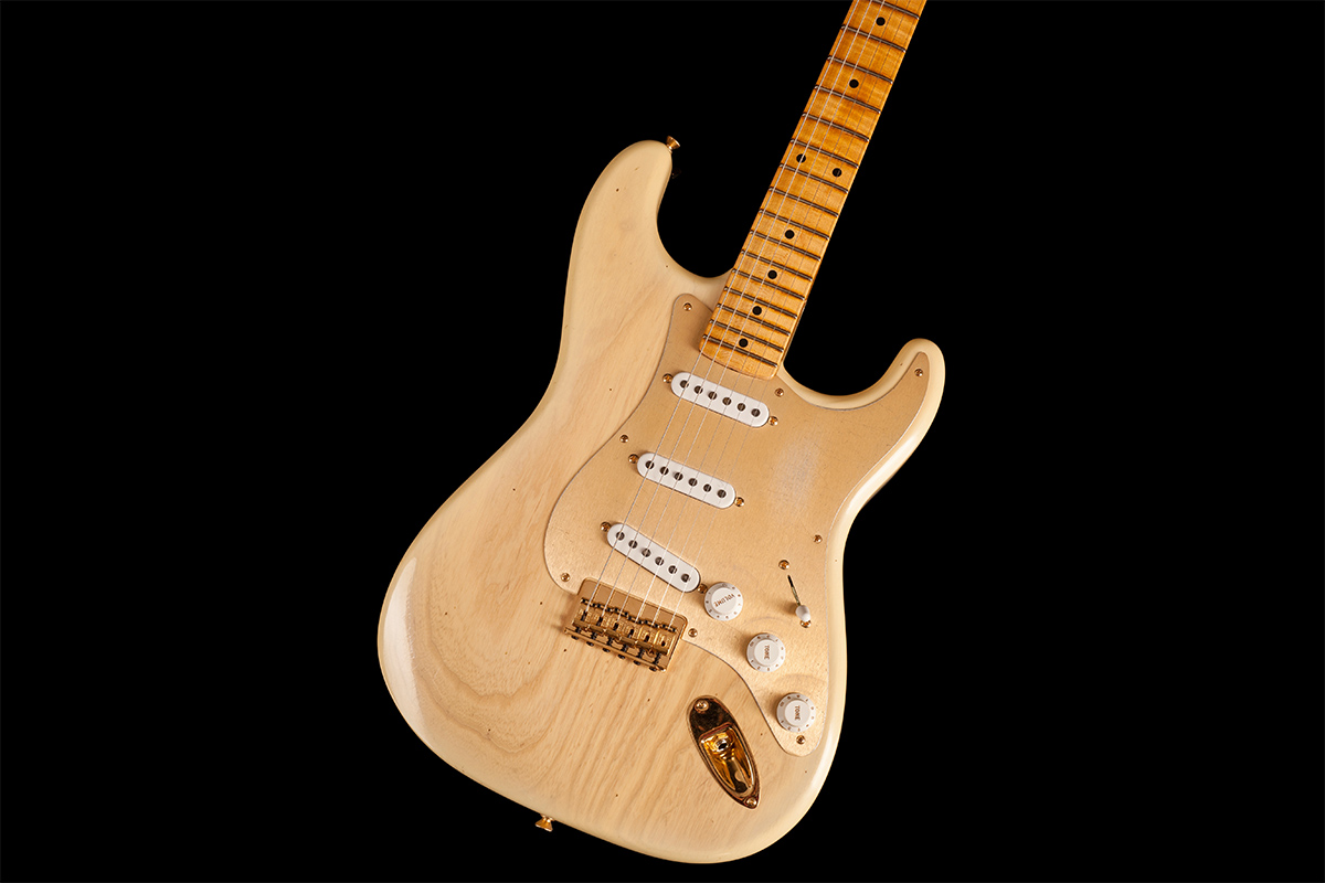 Gitara elektryczna FENDER CUSTOM SHOP LIMITED EDITION '55 HARDTAIL STRATOCASTER JOURNEYMAN RELIC GOLD HARDWARE NATURAL BLONDE