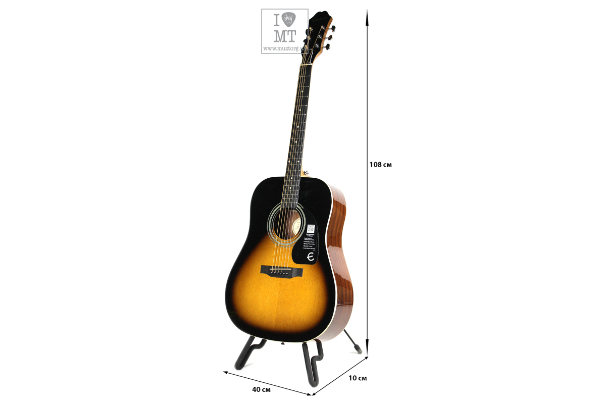 Гитара акустическая EPIPHONE DR-100 VSB