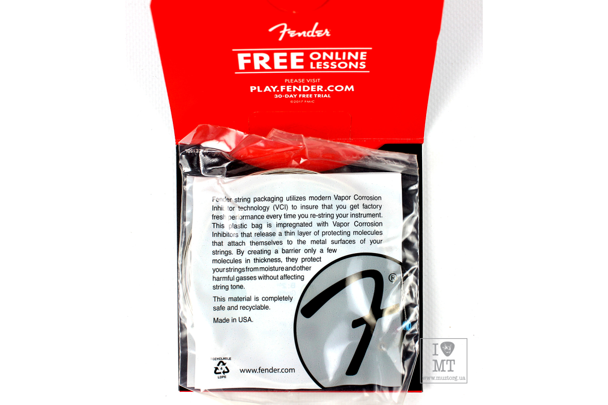 Струни для електрогітар FENDER 150L PURE NICKEL GUITAR STRING 9-42