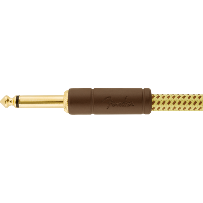 Fender Cable Deluxe Series 10' Angled Tweed CABLE DELUXE SERIES 10' ANGLED TWEED image 1