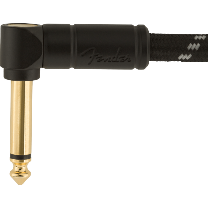 Fender Cable Deluxe Series 18.6' Angled Black Tweed CABLE DELUXE SERIES 18.6' TWEED image 2